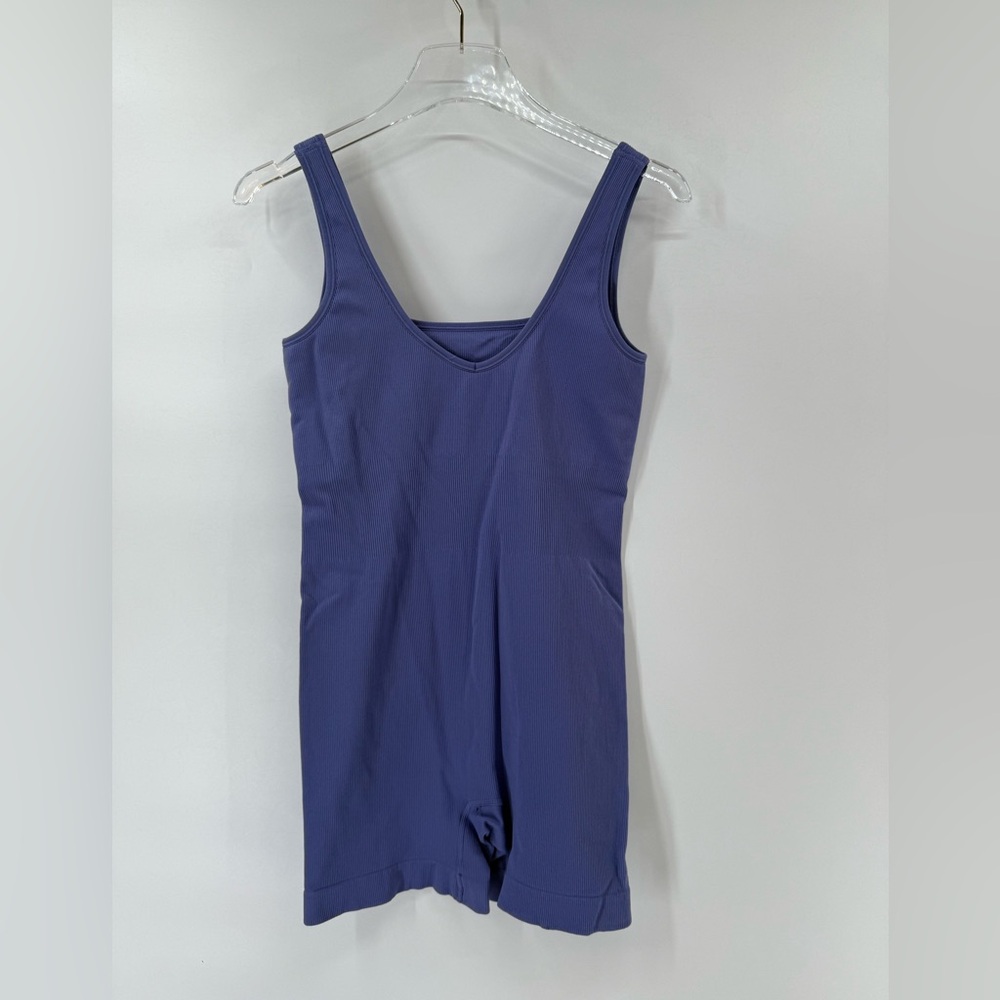 Athleta Lavender Ribbed Tank Romper - Picture 5 of 7